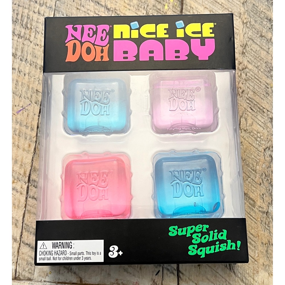 Schylling NeeDoh Nice Ice Baby Pink Purple Blue Sealed Sensory Fidget Toy